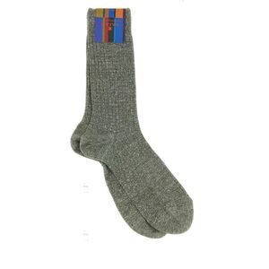 Gallo Men Melange Green Stretch Linen Blend Socks